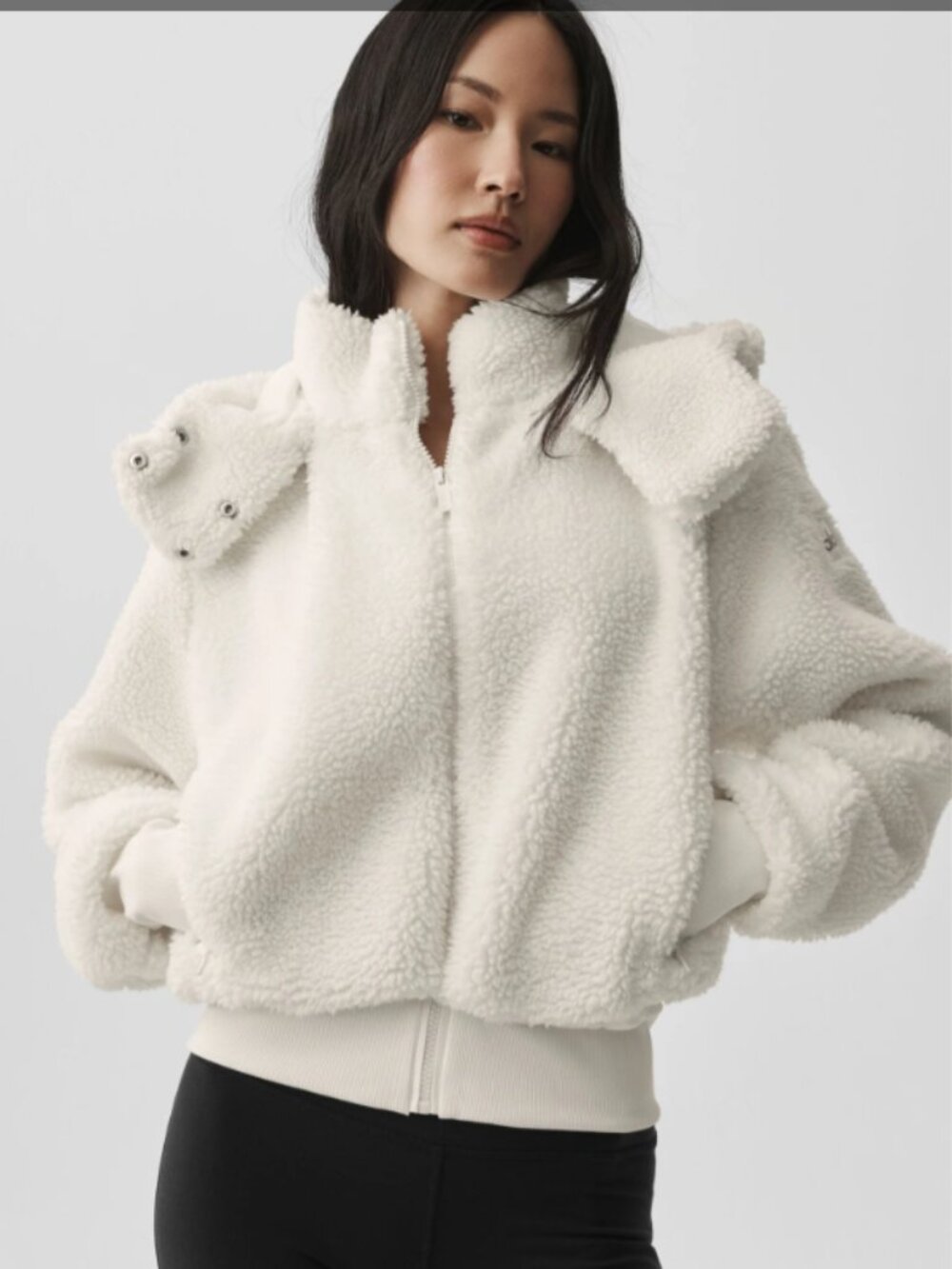 ALO Yoga Foxy Sherpa Jacket NWT Oversized Faux Fur S–L